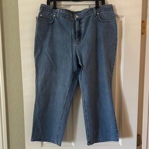 Lands' End Women's Straight Leg Blue Jeans Ankle length 18